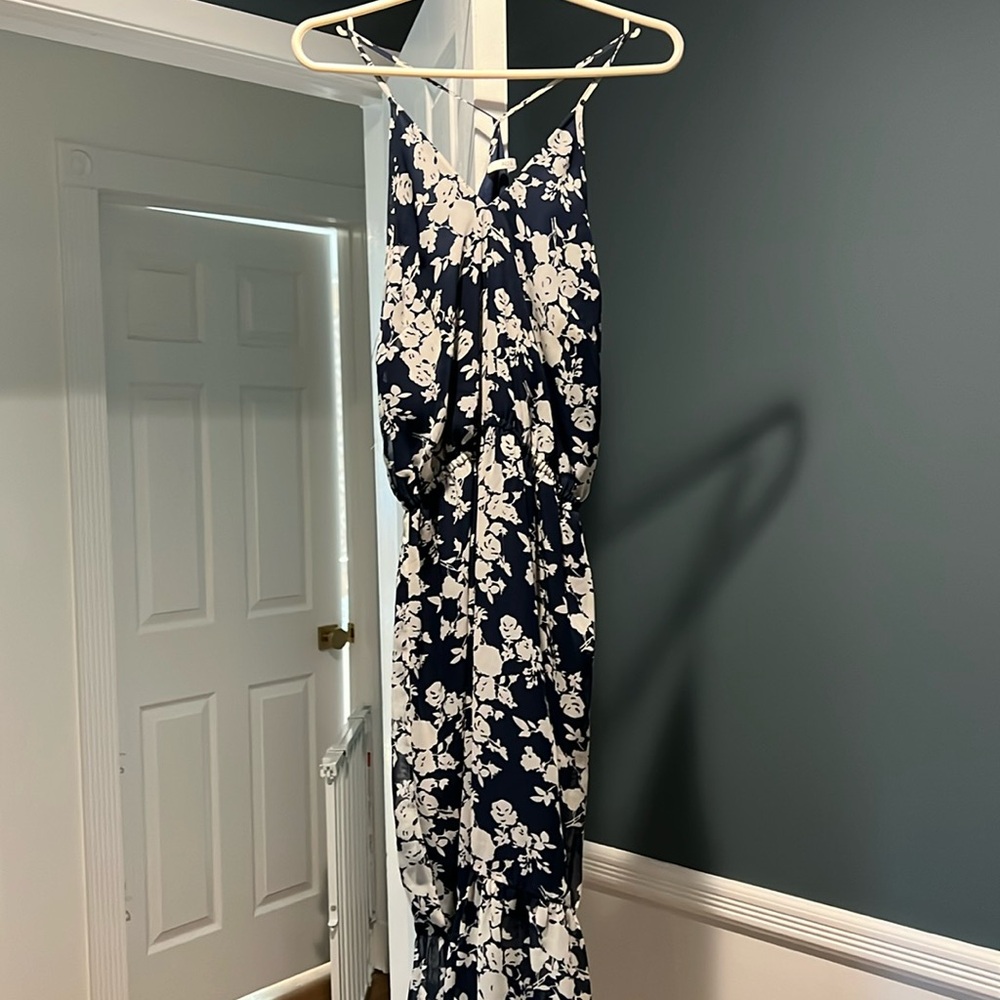 Ali & Jay Floral Maxi Dress. Sheer below knee. Size L. Worn once.